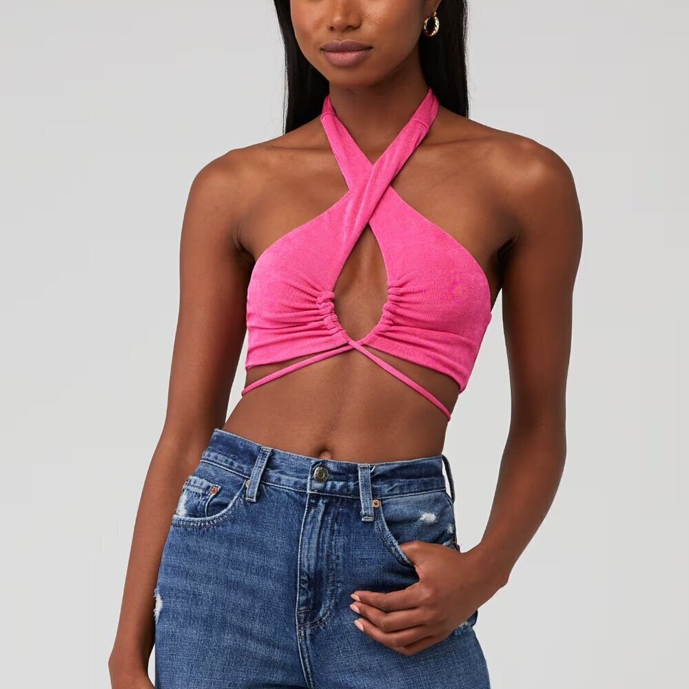 PEPPERMAYO Harlow Crop Top in Pink Size 2 - NWT